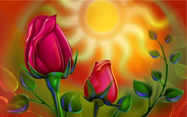 солнце и розы